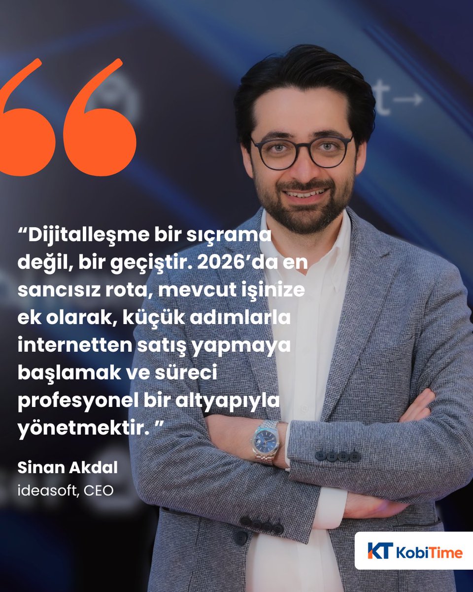 Kobi_Time's tweet photo. E-Ticarette 'Geç Kaldım' Endişesi Haklı mı? 5 Trilyon TL'lik Pastadan Pay Almanın Formülü Nedir?

Türkiye e-ticaret hacmi 5 trilyon TL’yi aşarken, geleneksel esnaf ve KOBİ’lerimiz için dijitalleşme artık bir "tercih" değil, dükkanı büyüten en stratejik satış kanalı haline geldi https://t.co/9pocCEoyPs