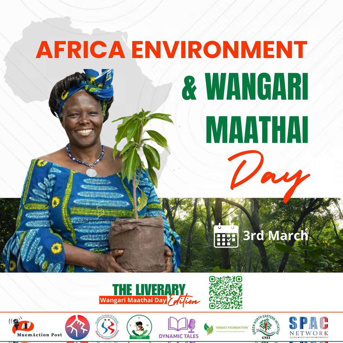 WaHarrisonB's tweet photo. Africa is home to bold visionaries like Wangari Maathai, whose courage reshaped our environmental future. As we mark Africa Environment Day, the AU honours her enduring legacy. We’ll greatly commemorate her at LIVErary on 7th March
Register: https://t.co/6Vlsm5QlyD
#LIVEraryKenya https://t.co/JDNINxMrhe