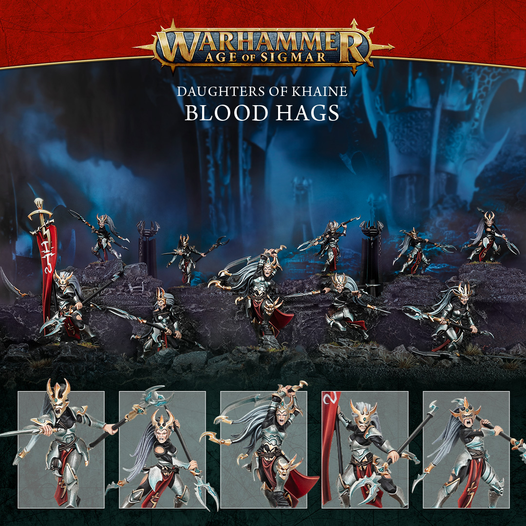 ontabletop's tweet image. New Blood Hags and more coming to the Daughters of Khaine in an updated Battletome for #Warhammer #AgeOfSigmar beastsofwar.com/news/new-blood…