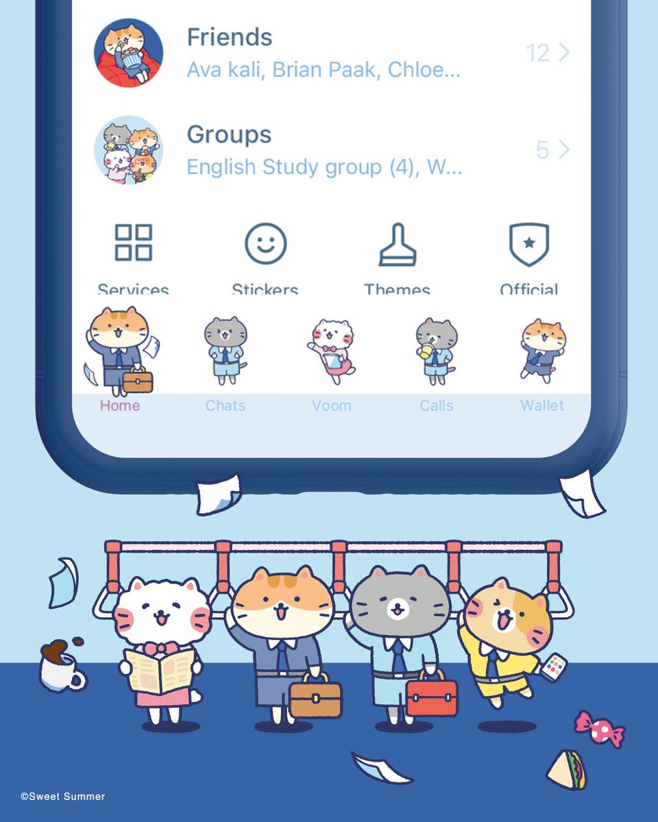 CatCompany_'s tweet image. LINE Theme ชุดใหม่ !  จากแก๊ง Cat Company เอาใจมนุษย์เงินเดือนที่งานล้น แต่ใจไม่ล้า แชทไป คุยกับเพื่อนร่วมงานไป ใจฟูไปทุกเวลาเลยฮับ 🐱

สามารถดาวน์โหลดได้แล้วที่ &amp;gt;&amp;gt;&amp;gt;  line.me/S/shop/theme/d…...
#sweetsummer #catcompany #linetheme