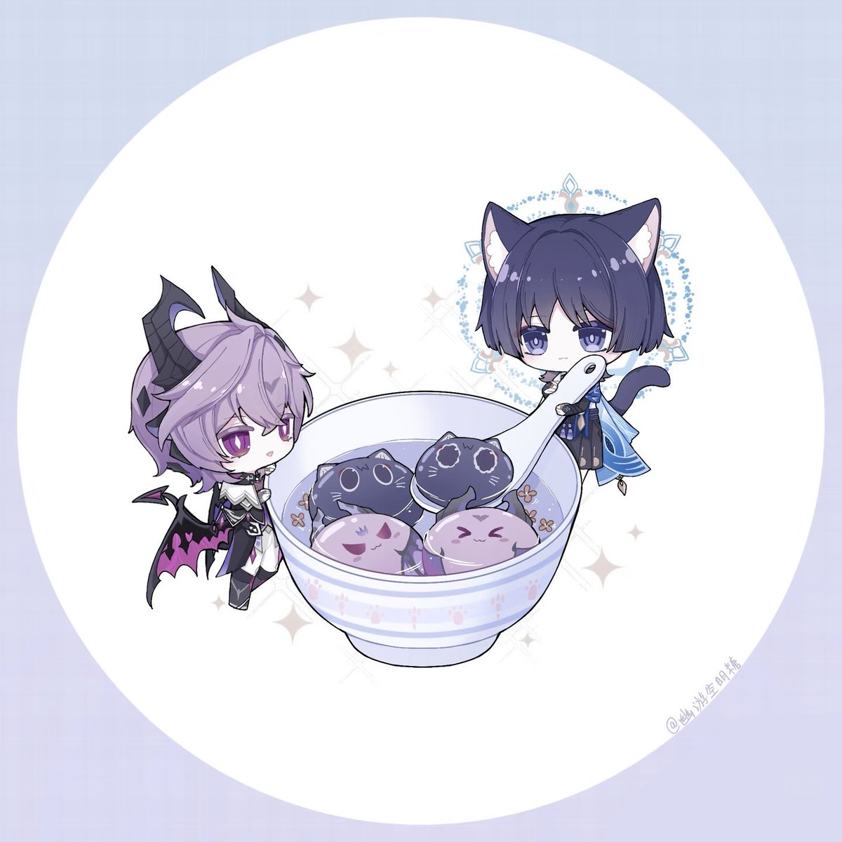 scarabukaru's tweet photo. 、some cute scara n 
duri dumplings ！🥺 
#wanderer #durin https://t.co/Q8yWgGVjZs