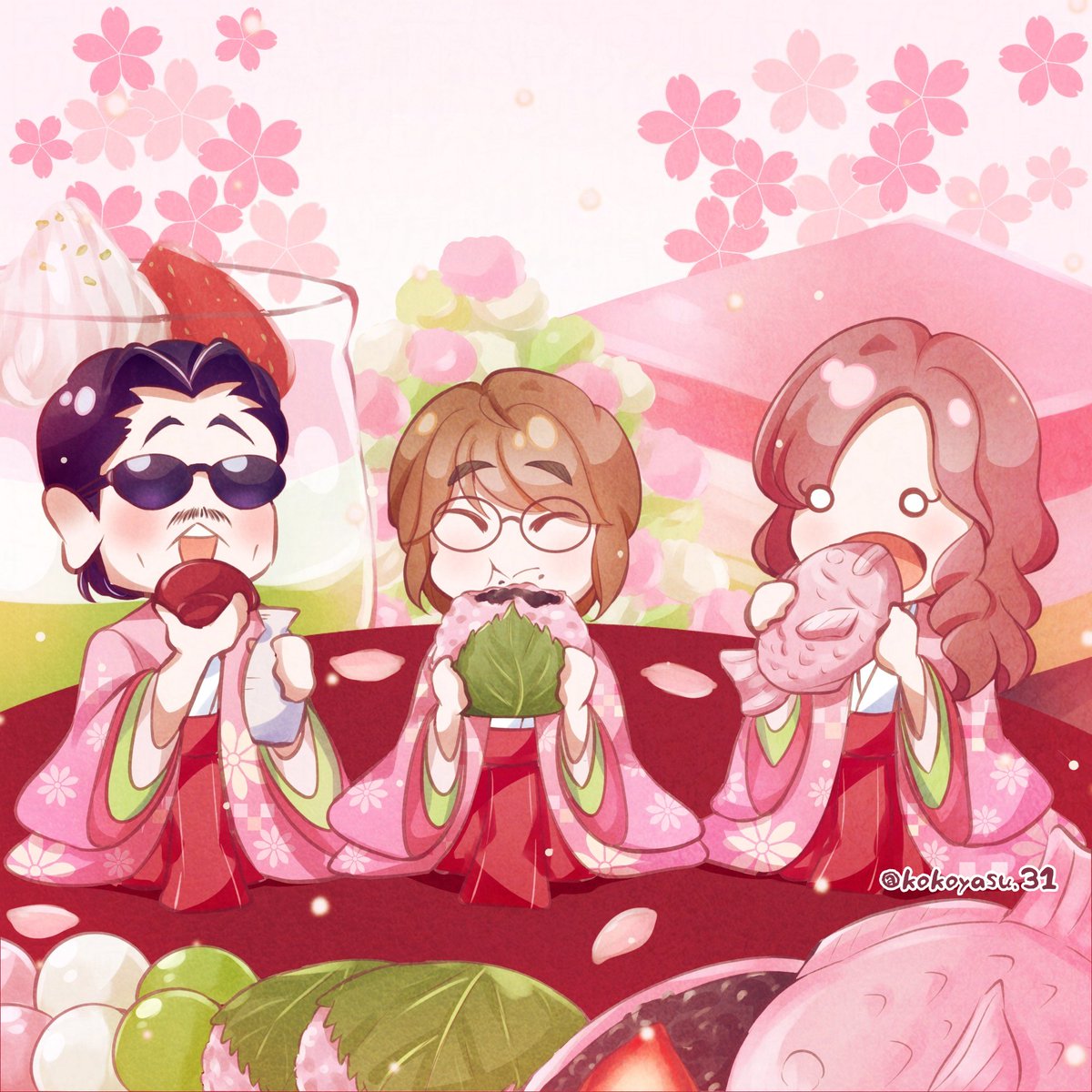 おいしいひな祭り🎎たい焼きと桜餅が食べたくなったので描きました😃自分は関西人なので桜餅と言えばやっぱり道明寺です🌸
#THEALFEE