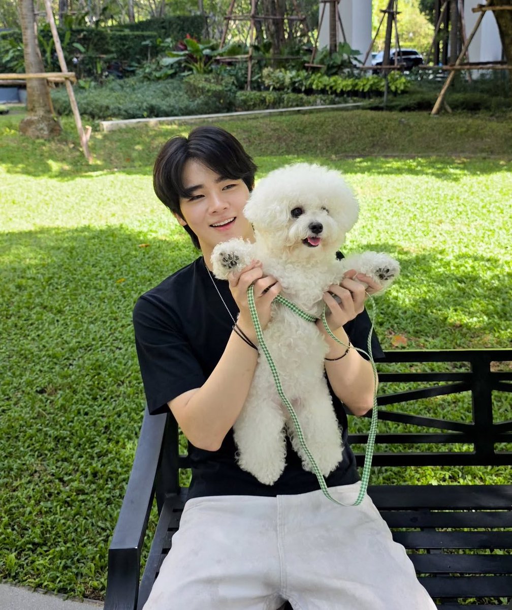 คุณพ่อวัยใส😭🐶🎀 #bommu