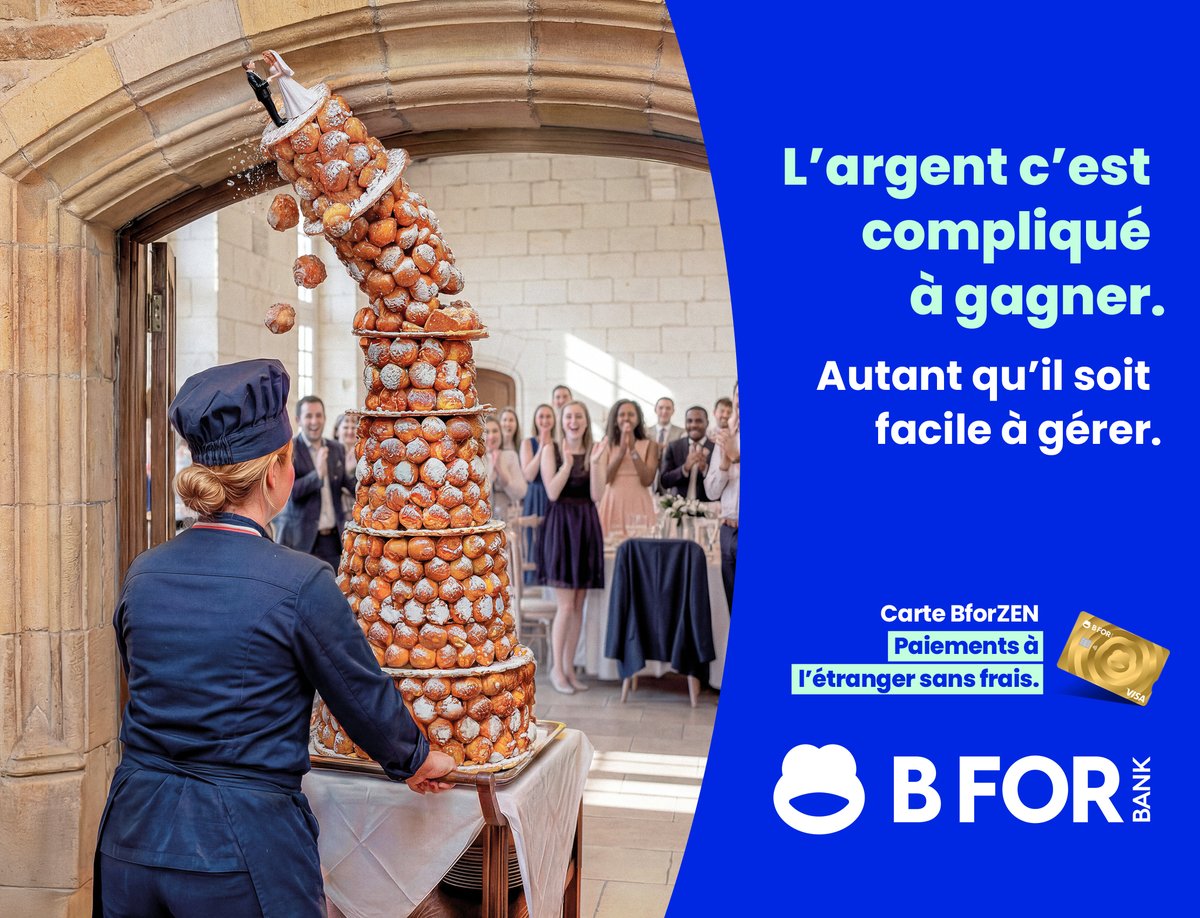 Steveagency's tweet photo. L'argent c'est toujours compliqué à gagner, 
autant qu’il soit facile à gérer.
Notre nouvelle campagne print pour @BforBank https://t.co/KPTzEAAiaH