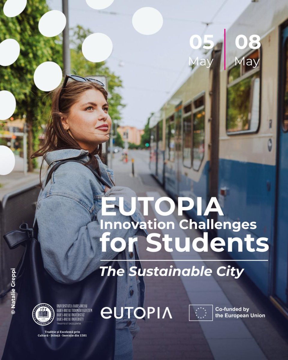 UBBTechTransfer's tweet photo. 🌍 Join the EUTOPIA Innovation Challenges 2026 – Gothenburg!
Are you a Bachelor’s or Master’s student ready to tackle real-world challenges?
📌 Apply by 20 March 2026
👉 Complete the application form here: https://t.co/dEWoFPmrWL https://t.co/tOd42rfA9J