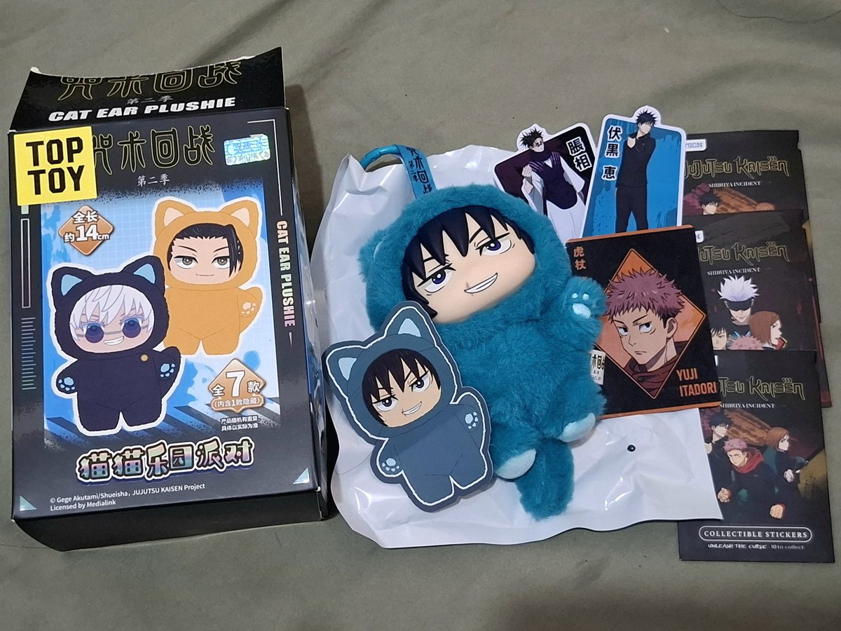 hrrrlina's tweet photo. #WTS JJK JUJUTSU KAISEN CAT EAR EAKI x TOPTOY

#TOJI 
145k
Ada box
Free 1 Card (Yuji) &amp; 2 Stickers (Megumi &amp; Choso) JJK x Lawson
Dom Solo

Good condi, belum pernah dipakai, dijual karena mau Gojo
#warunganime #warungjjk #warungjujutsukaisen https://t.co/RgUh6eepdb