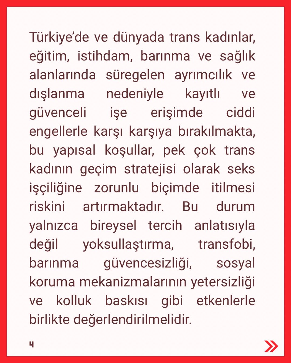 3 Mart Uluslararası Seks İşçileri Hakları Günü’nde bir kez daha hatırlıyoruz: Seks işçilerine yönelik damgalama, ayrımcılık, kolluk şiddeti, baskıcı ve keyfi uygulamalar hak ihlalidir ve derhal sonlandırılmalıdır.