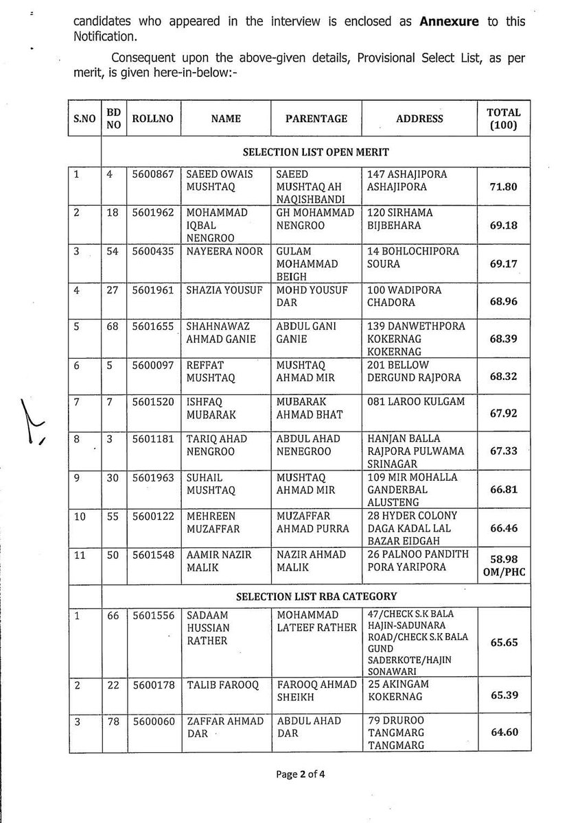 Jkpsc released selection list of Lecturer Economics where no candidate selected in Open merit from Jammu Province!
Is it incapability?