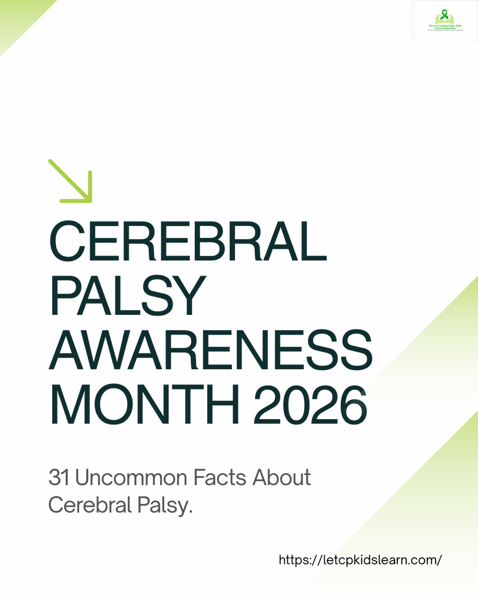 Letcpkidslearn's tweet photo. March is Cerebral Palsy Awareness Month 💚

Cerebral palsy is the most common lifelong physical disability in childhood, yet awareness remains low, especially across many African communities. https://t.co/yQ0jqPvUWv