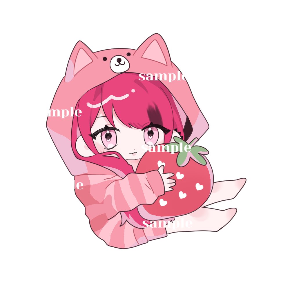 M___iaia's tweet photo. ご依頼でした🍓💝

#有償依頼 #Commission https://t.co/jFoZepdVjx