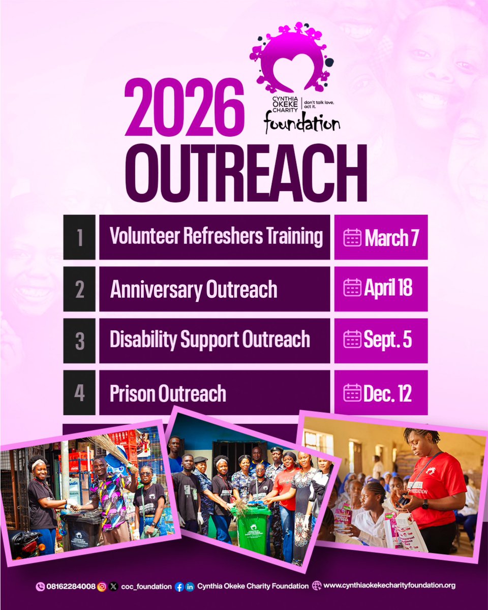 co_foundatiion's tweet photo. Happy New Month &amp; Welcome to 2026 🔆. 

This year, our heart is set on reaching more lives and making greater impact through these projects. 

We are excited for what 2026 holds and we invite you to partner with us — as a volunteer, donor, or supporter. https://t.co/QGLfx4TqXJ