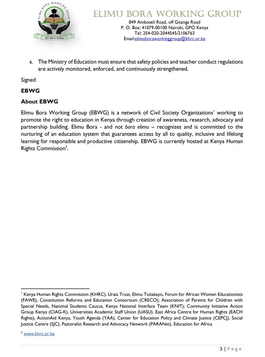 Elimu Bora Working Group tweet media