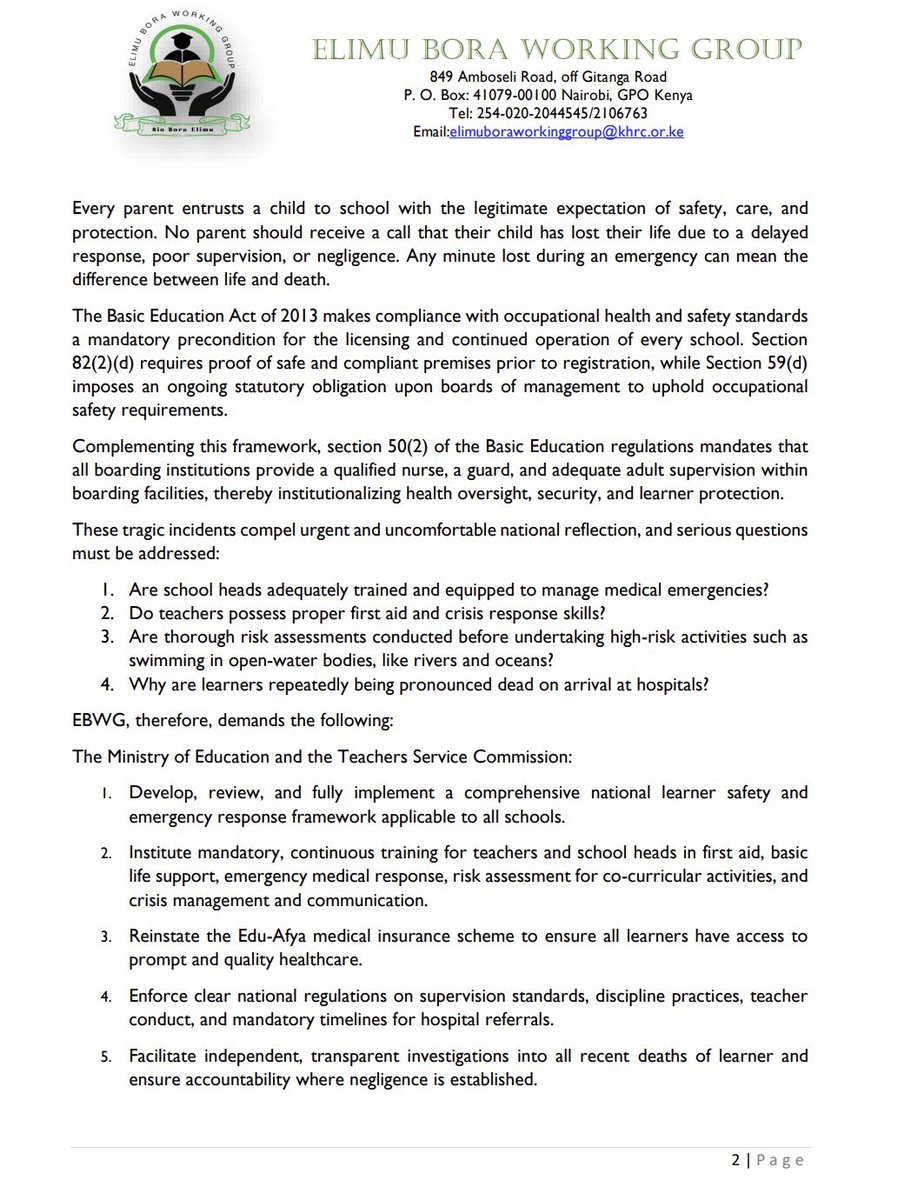 Elimu Bora Working Group tweet media