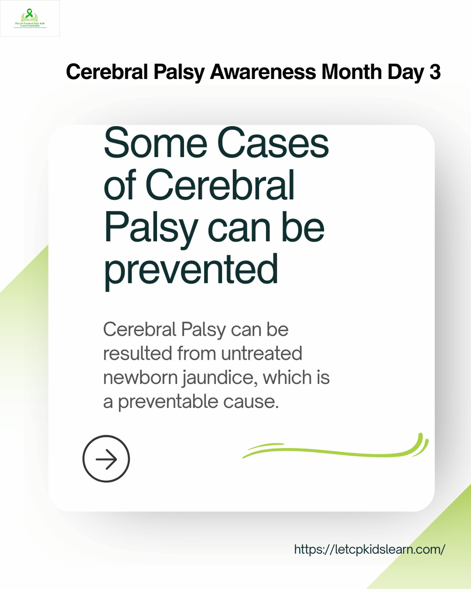 Letcpkidslearn's tweet photo. #CerebralPalsyAwarenessMonth
#Day3
Access to timely healthcare can change a child`s future. This is why we continue to advocate for stronger maternal and neonatal healthcare systems.
Did your child have jaundice at birth?
The countdown to our Annual Symposium continues. https://t.co/awYFCYQ2yR