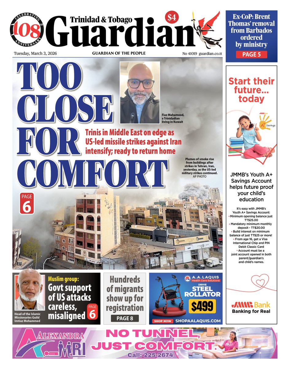 It is Tuesday 3 March 2026. Be sure to read today's big stories