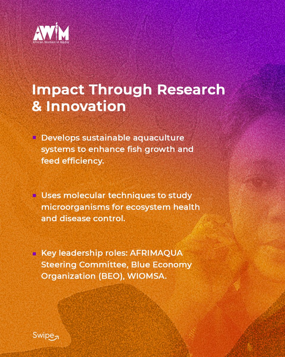 RealAWiM's tweet photo. As we continue our Eight Women series, meet Dr. Betina Lukwambe,
Senior Lecturer, Researcher & Gender Equity Advocate in Tanzania.

Advancing sustainable aquaculture. Championing women in STEM. Investing in women to uplift communities.

When women rise, we all thrive.
Join the movement: https://t.co/LQyJ1iAnVJ

#InternationalWomensDay #SourceHer #WomenInSTEM