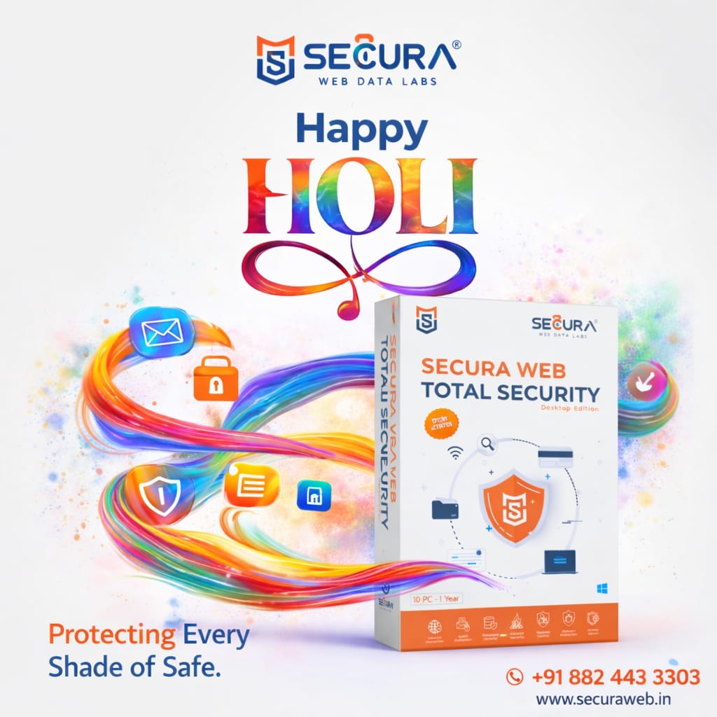 SecuraWebDL's tweet photo. This Holi, celebrates with colors of protection 🌈🔐
Keep your digital world safe with Secura Web Total Security.
Because security should be as strong as your celebrations. 🎉💻
🌐 https://t.co/TKlmegF7Uc⁠�
#HappyHoli #SecuraWeb #TotalSecurity #CyberSecurity #DigitalProtection https://t.co/YRhh6eJgbV