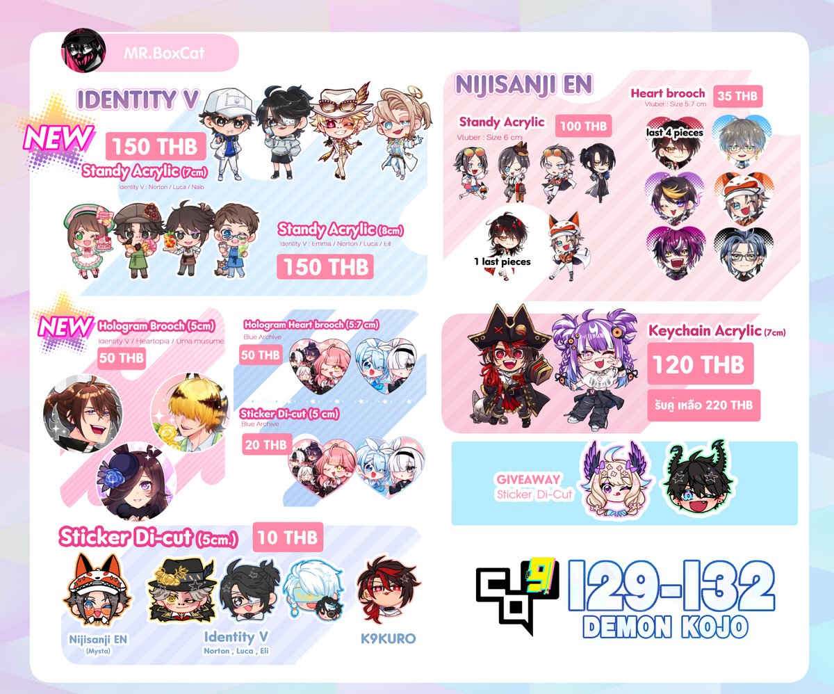 Boxcat_MR's tweet photo. 💖 [RT appreciated] 💖

ใบเมนูบูธเดี่ยวของเรา บูธ  I29-I32  มาแล้วค่ะ

🗓️7-8 March 2026 , 11:00 am - 06:00 pm
📌Union Hall 2, Fl. F6, Union Mall 

เราไปทั้งสองวัน เสาร์-อาทิตย์ เลย แล้วเจอกันค่ะ! #CQ9 #ตลาดนัดไอเดน https://t.co/TrM4FQNbir