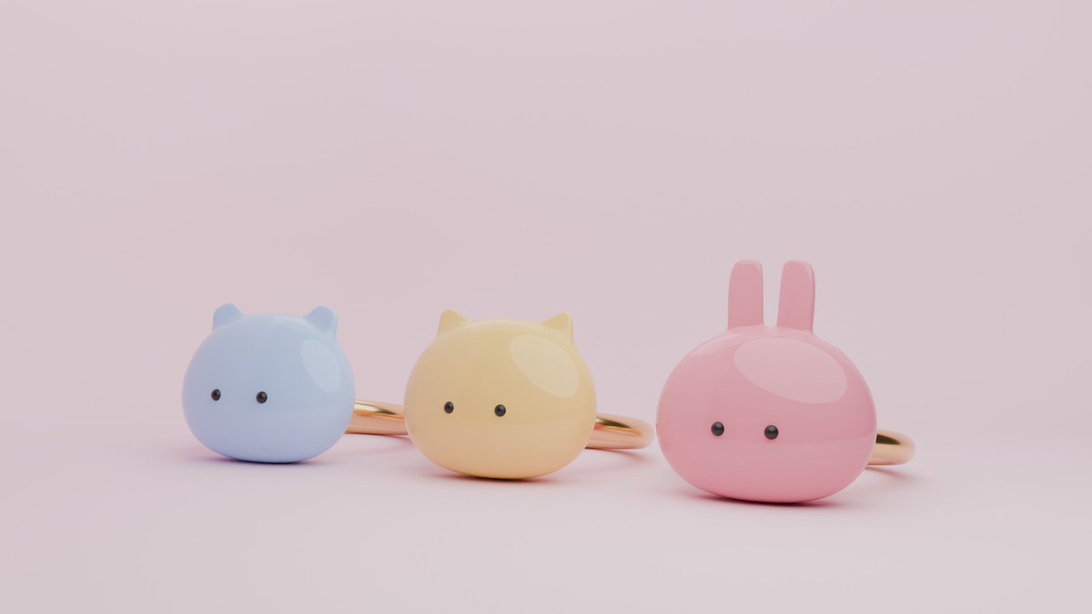 mo_yomaru's tweet photo. どうぶつの指輪
#blender初心者 #b3d #3DCG https://t.co/Kt1ZmuGtJn