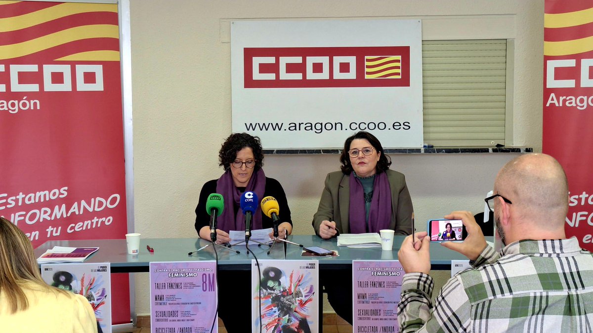📊 #Huesca: CCOO Aragón alerta de la brecha salarial de género y el paro femenino en aumento. Mujeres cobran de media 19.700 € vs 24.029 € de hombres y las pensiones muestran una brecha del 28,7 %. 

Más info 👉goo.su/U7T7u9