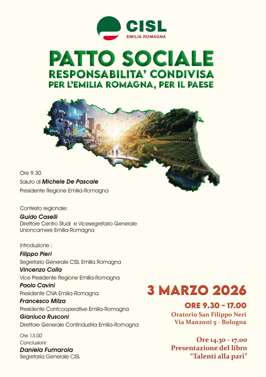 Cisl Emilia Romagna tweet media