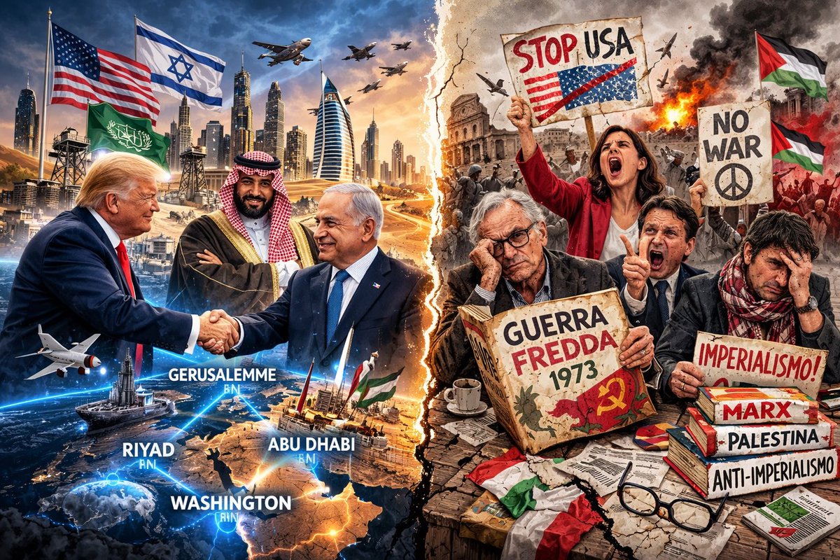 eighthands's tweet photo. Il mondo si aggiorna. Qualcuno resta indietro.
Nuove alleanze, nuovi equilibri, nuove linee di frattura nel Medio Oriente. Ma una parte della politica italiana continua a leggere tutto con categorie che non spiegano più la realtà.

Leggilo qui 👉 https://t.co/vjx6R4m0Eo https://t.co/c5HCxgQdSr