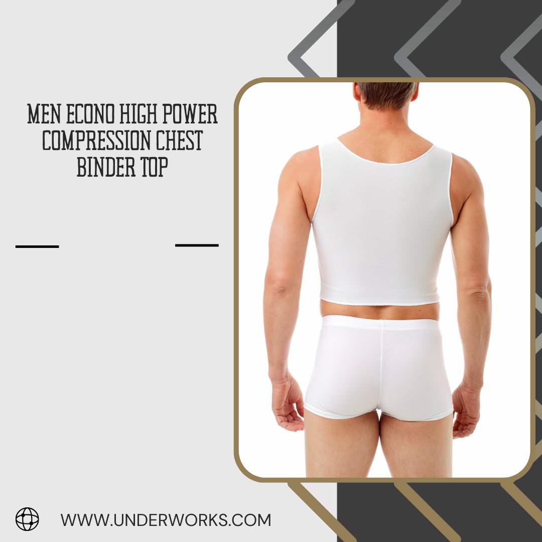 UnderworksStore's tweet image. Econo High Power Compression Chest Binder Top provides firm chest compression to create a flatter profile with breathable stretch fabric made for daily wear and layering.

Shop now underworks.com/econo-high-pow…
 #ChestCompression #FlatterChest #HighCompression #AllDayBinding #transmasc