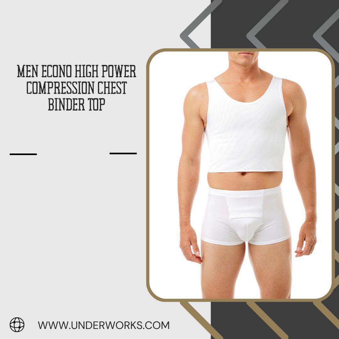 UnderworksStore's tweet image. Econo High Power Compression Chest Binder Top provides firm chest compression to create a flatter profile with breathable stretch fabric made for daily wear and layering.

Shop now underworks.com/econo-high-pow…
 #ChestCompression #FlatterChest #HighCompression #AllDayBinding #transmasc