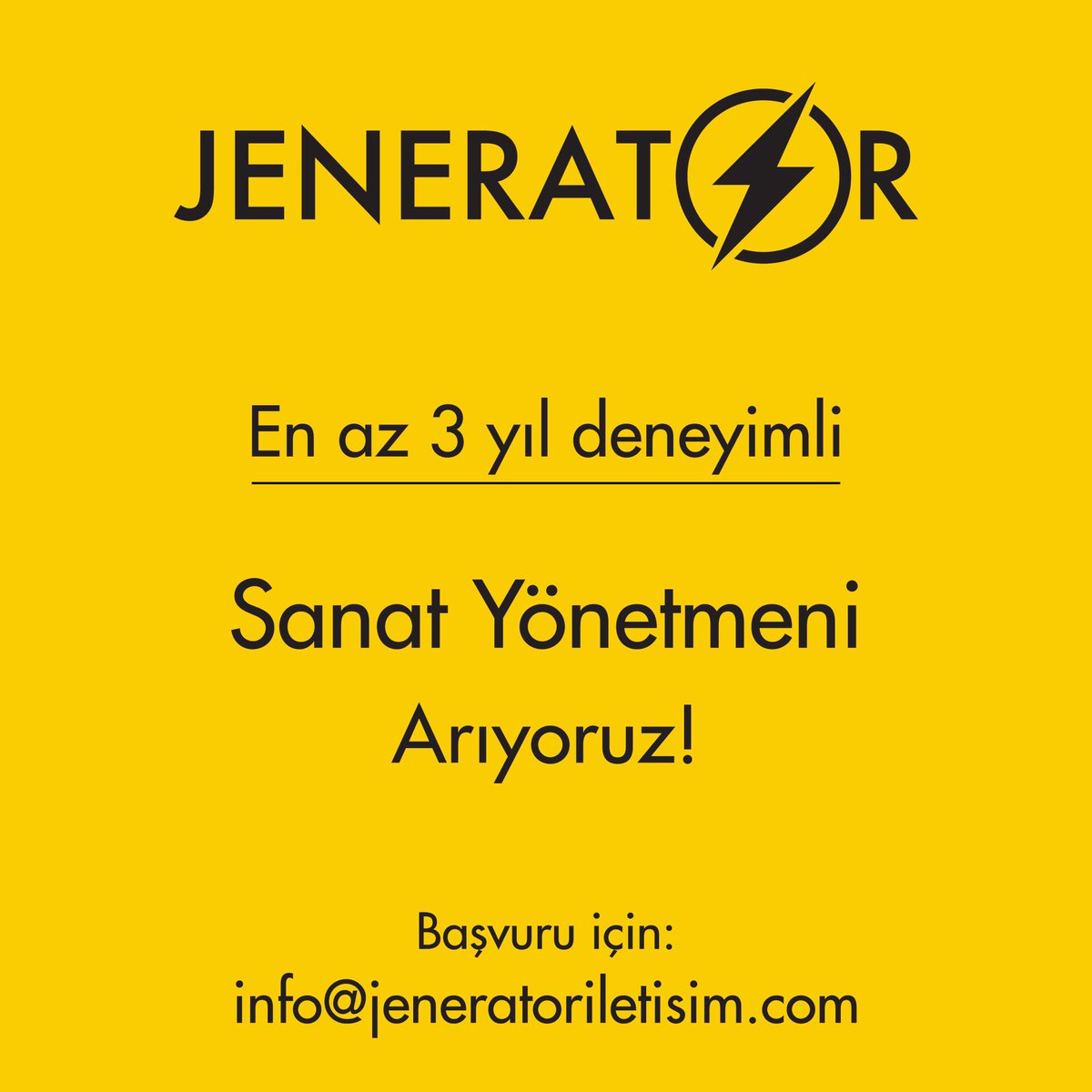 Sanat Yönetmeni Arıyoruz!

● En az 3 yıl ajans deneyimine sahip,
● Adobe programlarına hâkim,
● Tasarım trendlerini yakından takip eden,
● İyi derecede İngilizce bilen,
● Sorumluluk duygusu ve enerjisi yüksek,
● Hızlı ve etkili çözümler üretebilen,
● Yapay zeka konusunda