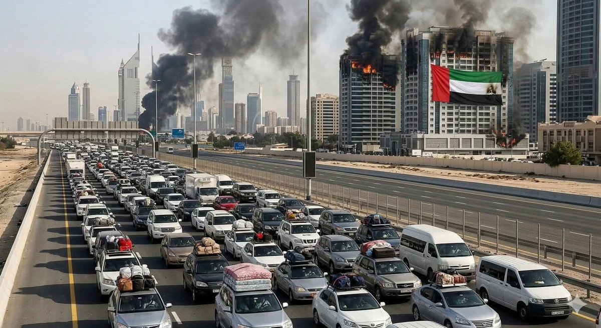 العدل الإلهي ❤️👌

نزوح سكان دويلة الشر #الامارات إلى الدول المجاورة لهم 😂😂😂😂😂😂😂

اللهم شماتة 👌❤️🔥
#الحرب #الخليج #الامارات #إيران #إسرائيل #أمريكا #الحرب_العالمية_الثالثة #Iran #خامنئي