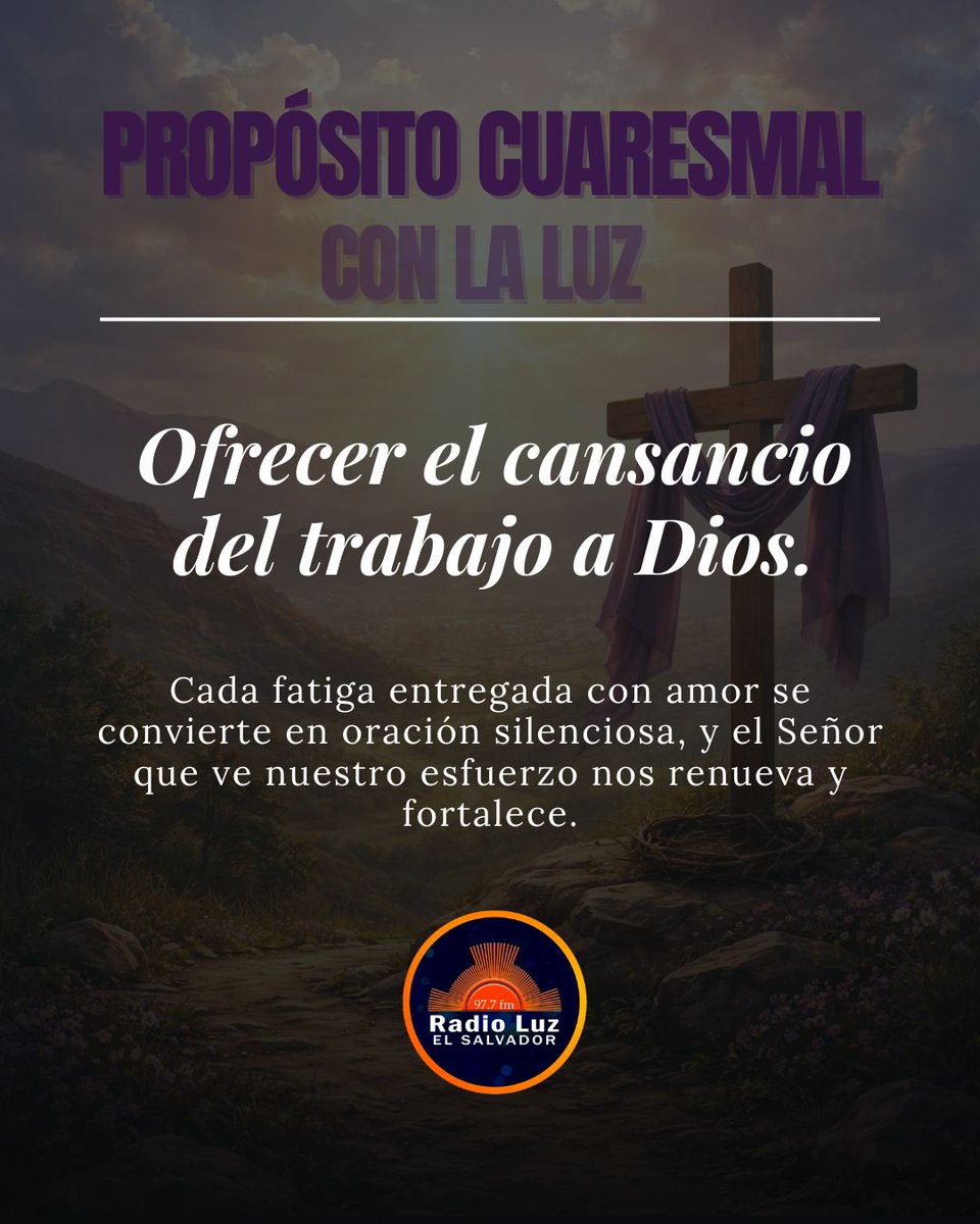 radioluzfmsv's tweet photo. Propósito de Cuaresma #13

Colosenses 3, 23 https://t.co/Q06DcSiz9H