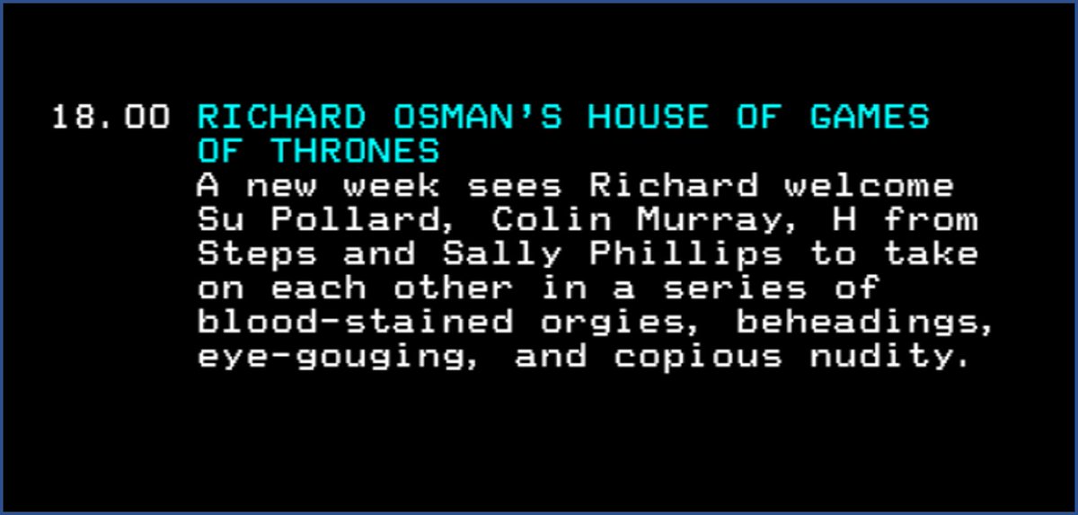ceefaux's tweet photo. He may be stepping down from the BBC but CEEFAUX can exclusively reveal that @richardosman is actually taking his show to Sky, with a few modifications. #houseofgames #answersmash #pollardforthewin https://t.co/rJ7nKh3kHk