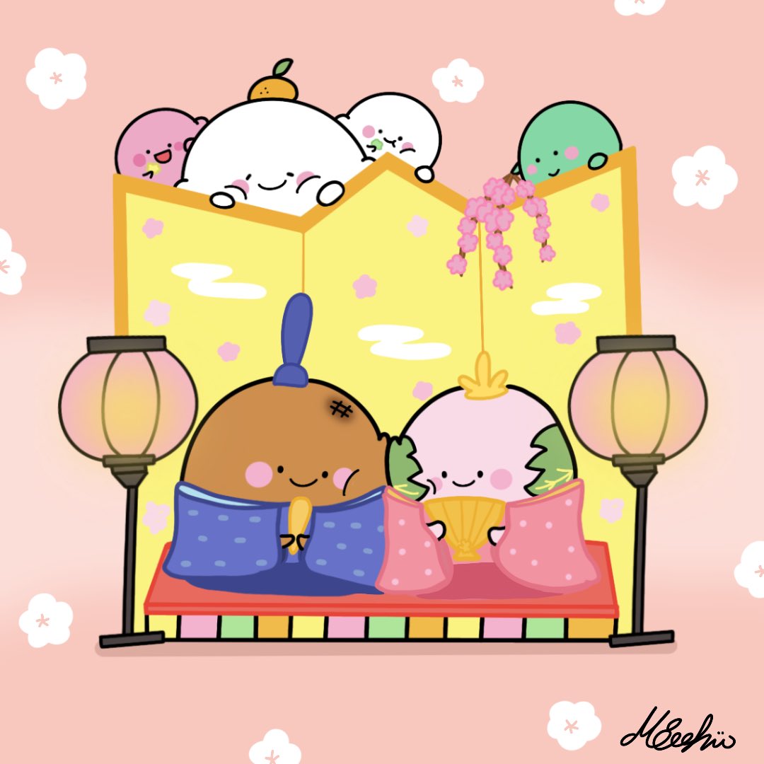 今日は楽しいひなまつり🎎🌸♪

#もっちぃ #ひなまつり #桃の節句 #ゆるいイラスト #ilustracion