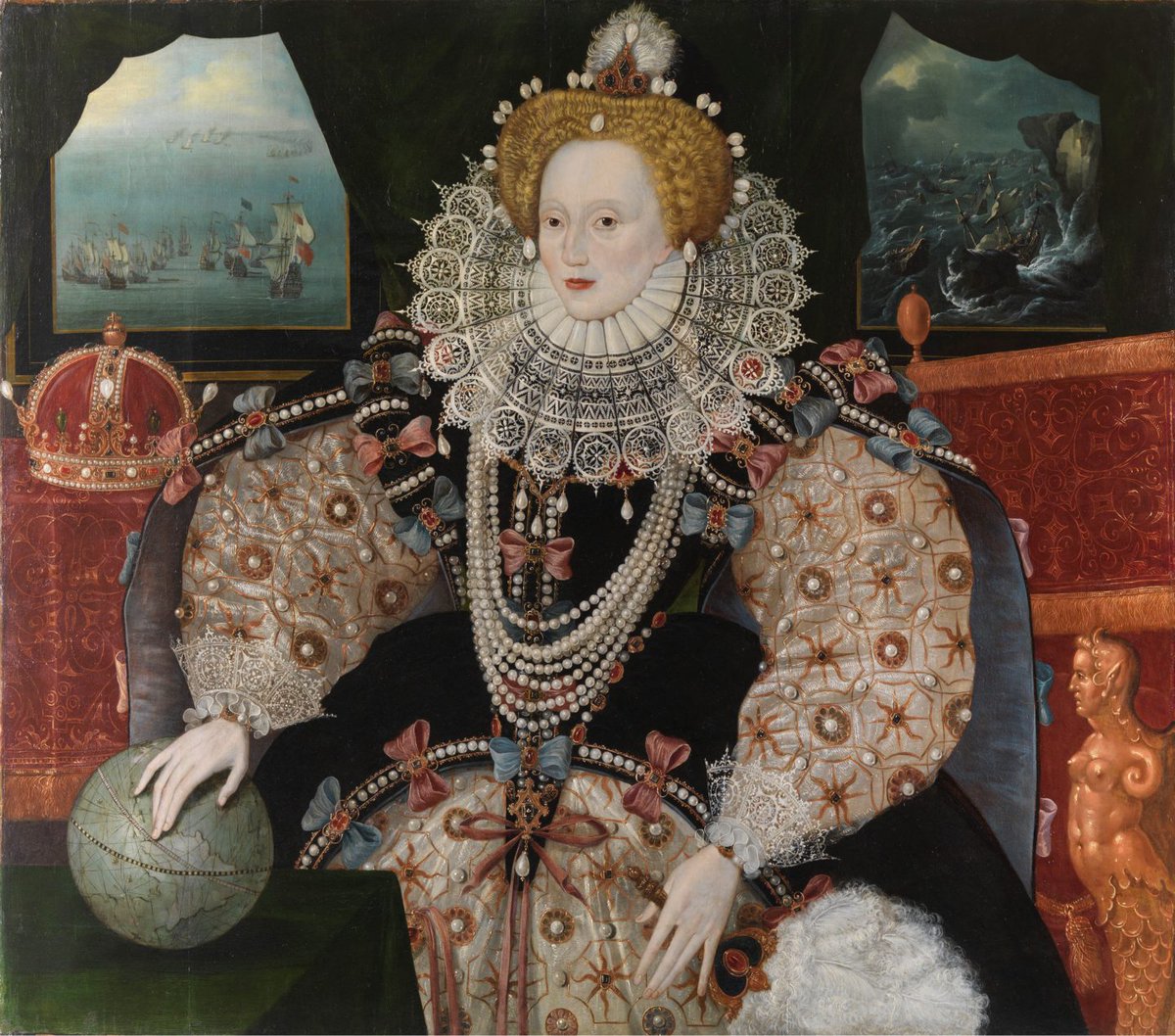 CachauPhilippe's tweet photo. En août 1588, #PhilippeII d’#Espagne engage l’invasion de l’#Angleterre d’#ElisabethI avec son "#Invincible Armada". L’opération échoue et la flotte sombre dans une violente tempête. On devrait tjrs être vigilant sur le nom donné. Le destin se charge souvent de le contrarier ! https://t.co/PT3W7ZlNe5