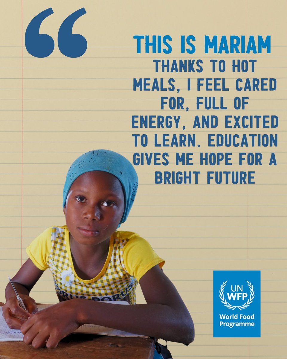 WFP_Mali's tweet photo. Like Mariam, every child deserves the chance to learn, grow & thrive.
School meals make it possible — fueling minds, reducing hunger & breaking cycles of poverty.
Thanks to donors like 🇲🇨 -@GvtMonaco - @WFP school canteen programme supports 107K children in #Mali.🇲🇱 #ADSF https://t.co/fCtxqn0Sfy
