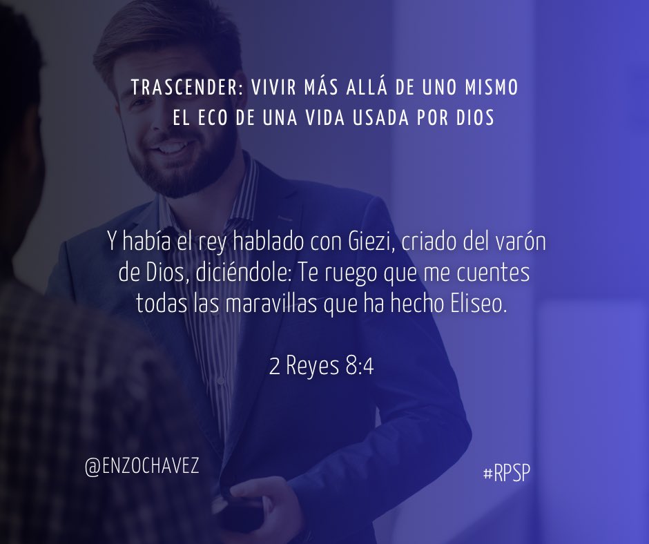 2 Reyes 8
Dios sigue escribiendo historias que impactan ciudades. Una vida que camina con Él deja marcas imborrables. No vivas para impresionar; vive para transformar. Tu testimonio puede ser el milagro que alguien necesita escuchar hoy. #rpsp