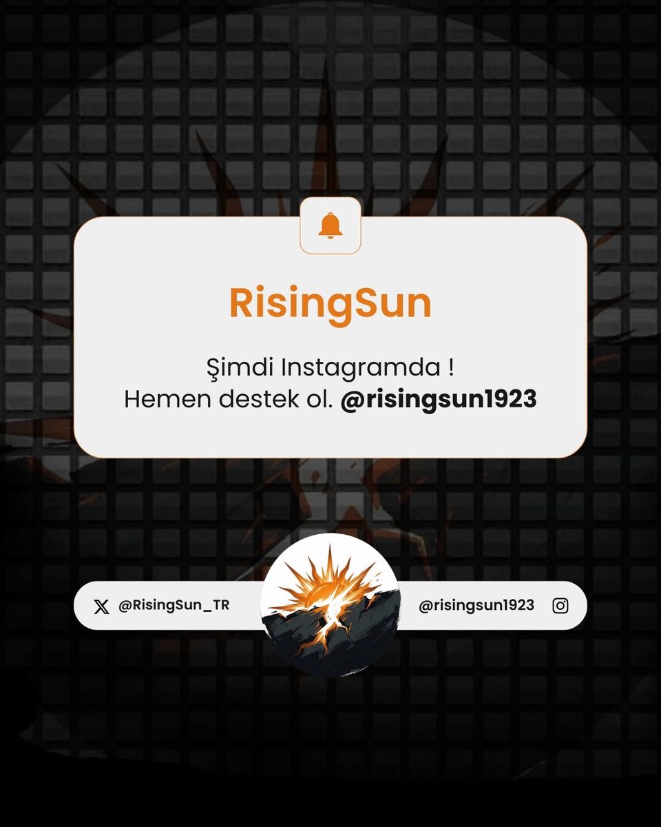Maalesef hesabımız kapatıldı ancak yılmayacağız.

RISINGSUN, SÜRPRİZ İÇERİKLERLE INSTAGRAM'DA!

☀️ Bizlere destek olmanız, bu baskıyı beraber aşmamız açısından çok önemli. 

instagram.com/risingsun1923?…