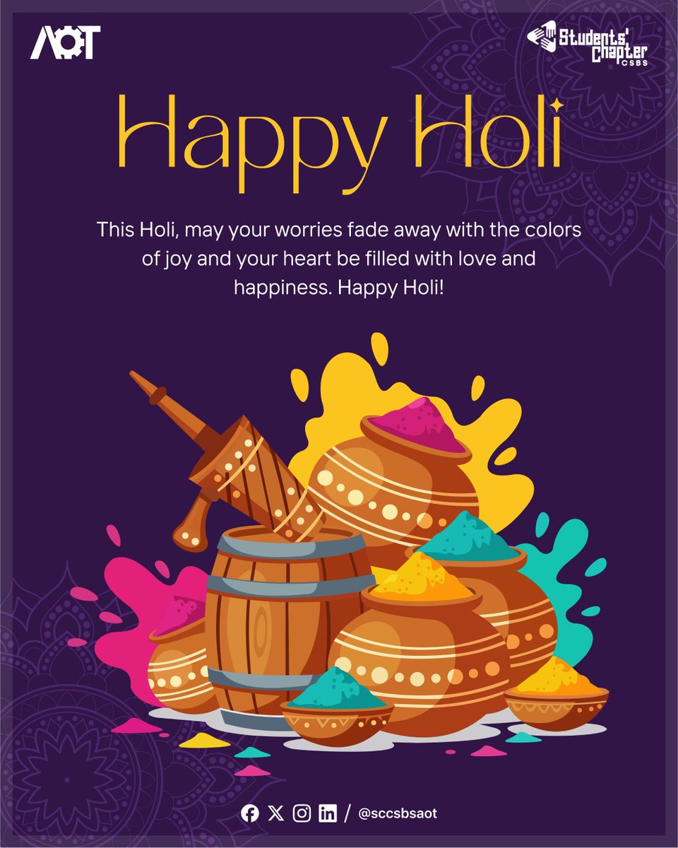 sccsbs's tweet photo. From the quiet greys of yesterday
to the vibrant hues of today —
this Holi, let every shade tell a story
of unity, happiness, and endless possibilities.

Happy Holi from us to you. 🌸🎉 https://t.co/yZ00U7zfyc