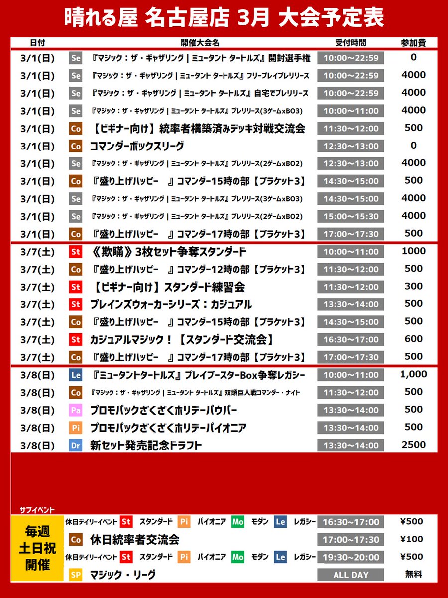 晴れる屋 名古屋店＠WPNプレミアムストア (@hareruya_nagoya) / Posts / X