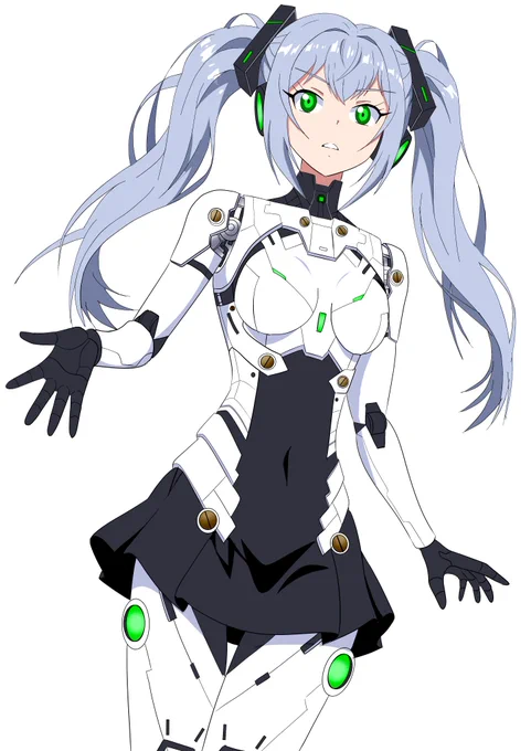 山手線駅擬人化計画の高輪ゲートウェイさんの白背景バージョンです。 今回は山手線の一番新しいハイテク新駅ということでロボットとして描いてみたした。意外と楽しく描けました。もしかしたらこういうメカ娘は向いているかもしれません。