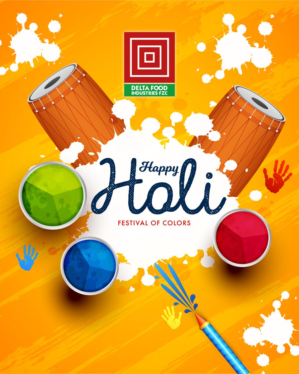 DeltaFood's tweet photo. Wishing You A Colorful &amp; Joyous Holi! https://t.co/IFBAfJhOMb