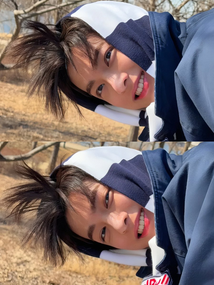 His smile so pretty...