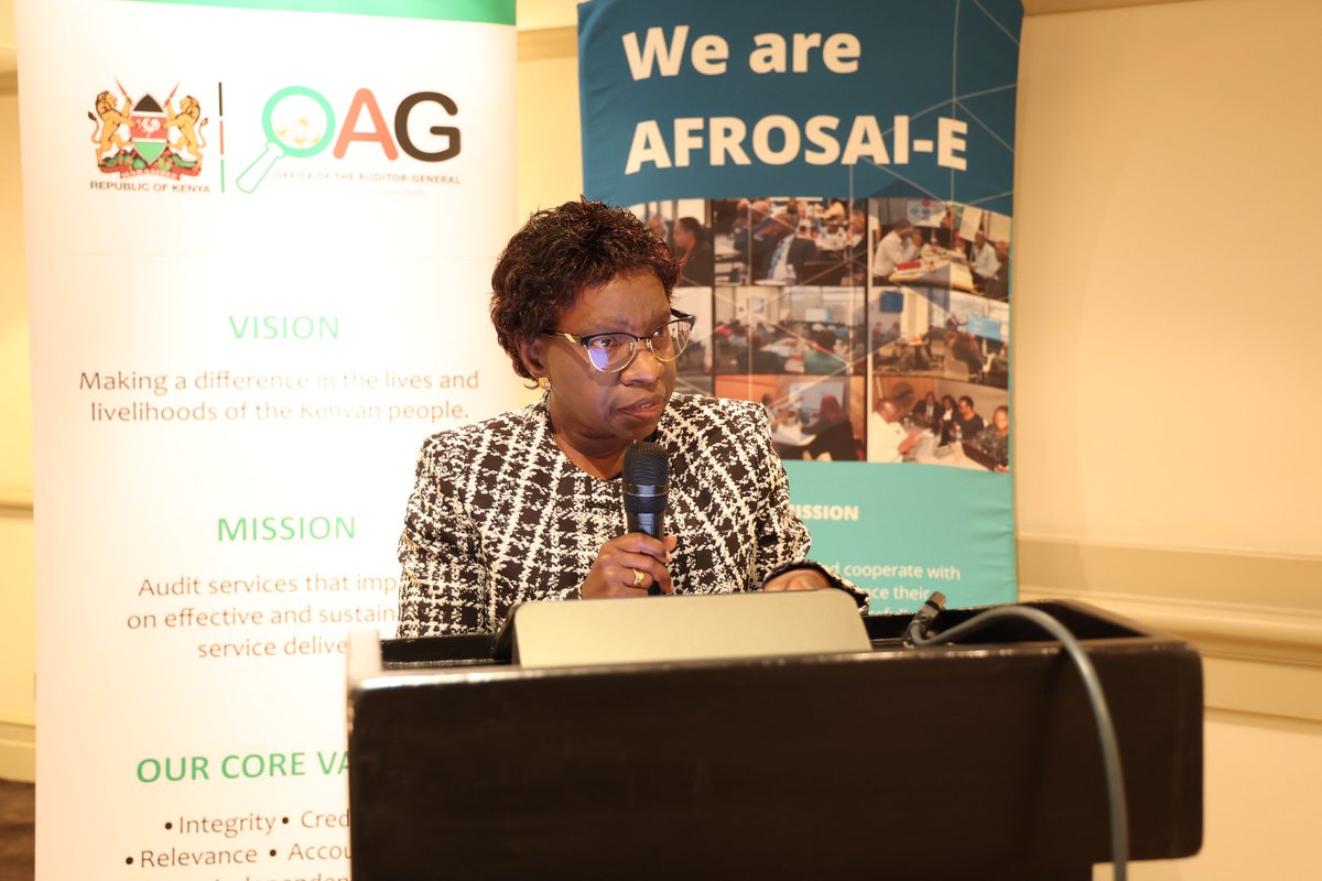 OAG_Kenya's tweet photo. The Auditor-General FCPA, Nancy Gathungu, CBS has called for robust Anti-Money Laundering Frameworks to protect financial stability, promote good governance, and support sustainable economic development across Africa. 
#EnhancingAccountability https://t.co/pbTI4bG3Tf