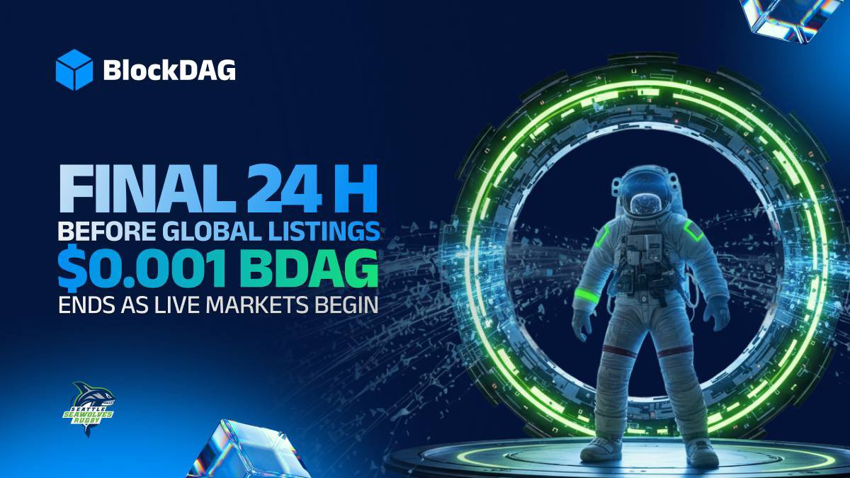 🚨 LAST 24H — FINAL CALL FOR $0.001! ⏳💥

BlockDAG Family, this is it. In 24 hours, we shift from accumulation to GLOBAL LIQUIDITY. 📊

THE TRADING ROADMAP:
1️⃣ NOW: Last chance for BDAG at $0.001. (No vesting!)
2️⃣ NEXT: Live trading on LBank, BitMart, Coinstore, &amp; Pionex US.
3️⃣