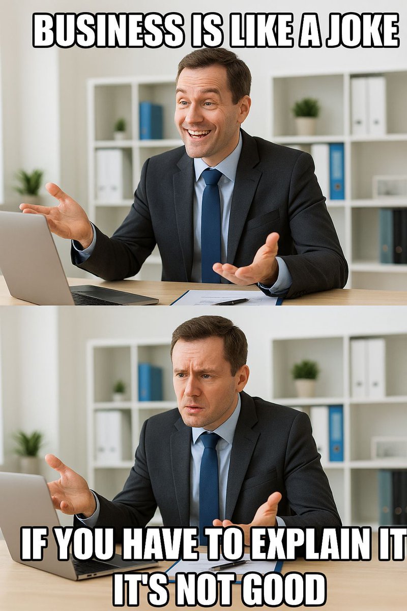 MaeMagpili19's tweet photo. Business is like a joke… if you have to explain it, it’s not good.

#GMVirtualWorks #Virtualssistant #Business https://t.co/vHWia5roFz