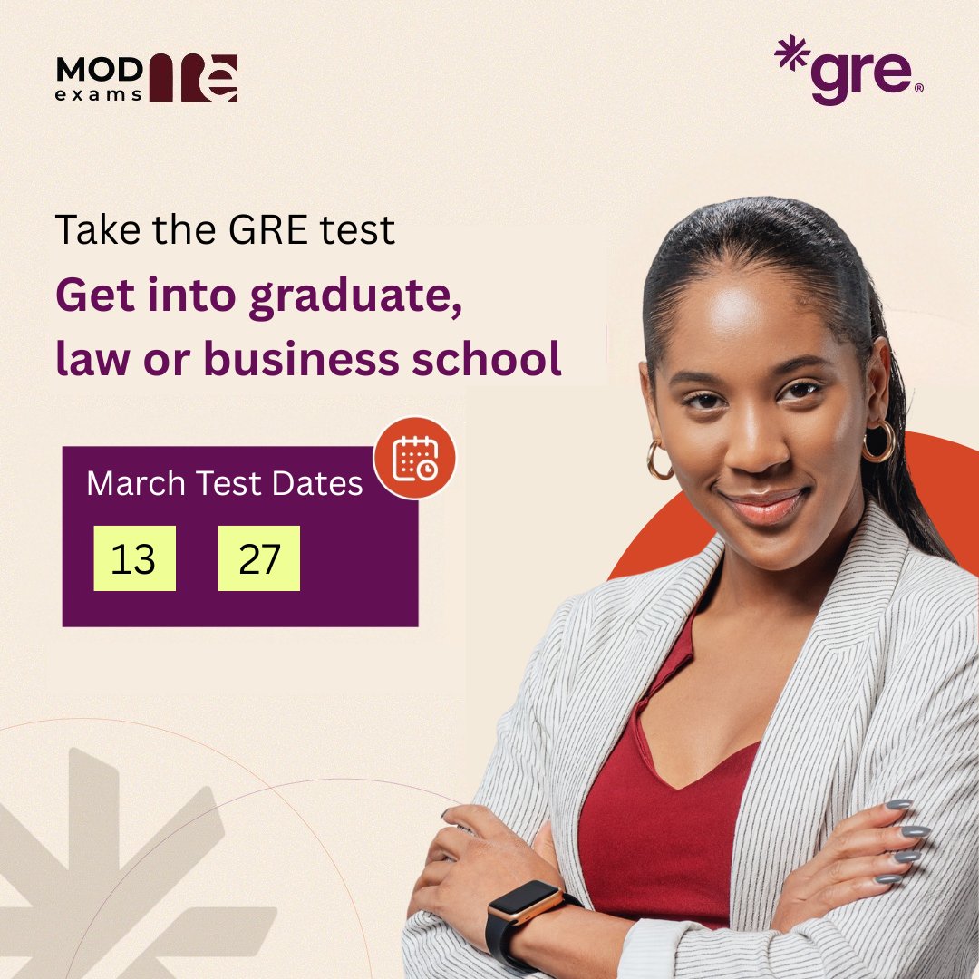 modexams's tweet photo. Start your grad school journey with GRE!

Take the GRE and strengthen your graduate school application this month.

Book your March test date and start your journey with confidence.

Book now at https://t.co/TXGAbWQ0e1. https://t.co/rTCwJAiXGq