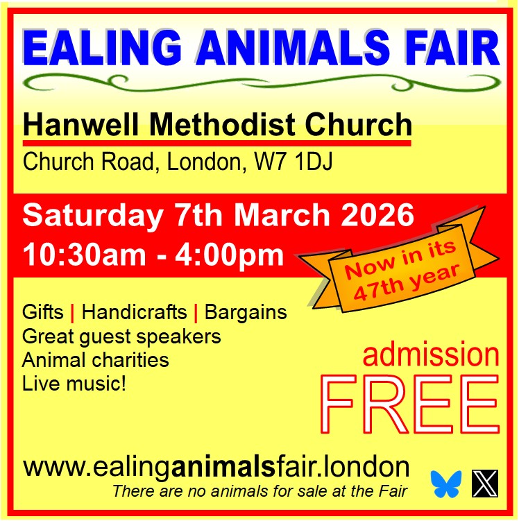 Getting closer Can't wait. Speakers inc Michelle Clark from Dogs on the Streets <a href="/dotslondon/">Dogs On The Streets</a> Duncan McNair from <a href="/stae_elephants/">Save The Asian Elephants</a>, Marina Kenyon from <a href="/MWApeRescue/">Monkey World Dorset</a>, David Hill from <a href="/Nowzad/">NOWZAD</a> Stalls inc <a href="/AllDogsMatter/">All Dogs Matter</a> Pumpkins Wildlife Hosp <a href="/AnimalAid/">Animal Aid</a> &amp; more.  Details <a href="/EalngAnimalFair/">Ealing | Piccadilly Animals Fair</a>