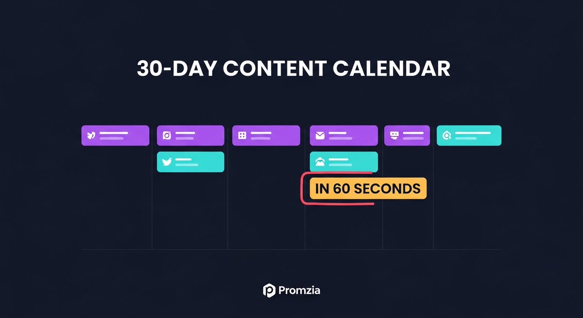 promziaAI's tweet photo. Copy this prompt. Thank me later.

"Create a 30-day content calendar. 12 posts. Hooks + CTAs + best times. My niche: [YOURS]"

Saves 4+ hours.

More → https://t.co/56dDEIQOLH https://t.co/CRBxHNs8WO