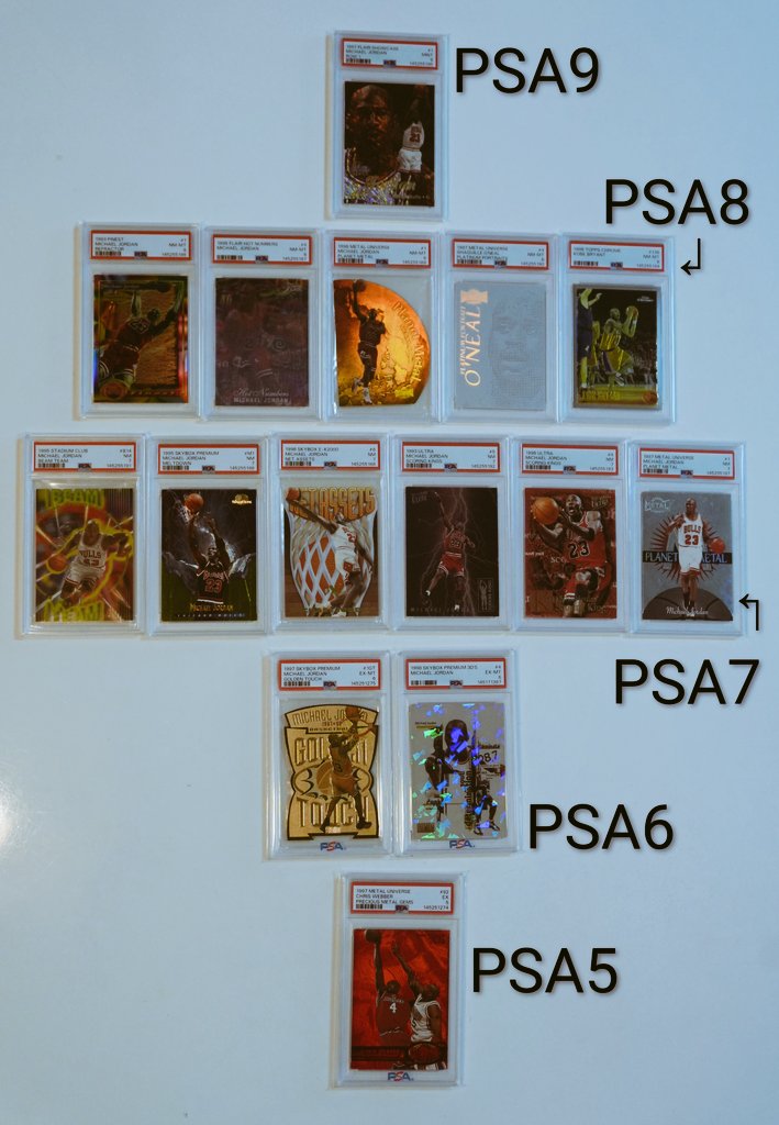 今回のPSA鑑定結果を一覧でドーンと!🔥 素人保管の「目立った傷や汚れ