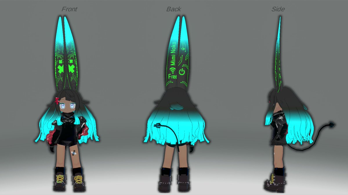 みみのこはいいぞ という事でサイバーみみのこ・改 Cyber Mimi textureがAudioLinkで良い感じに点いたり消えたりして満足